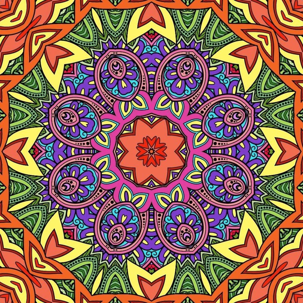 mandala colorato motivo floreale boho simmetrico 194 foto