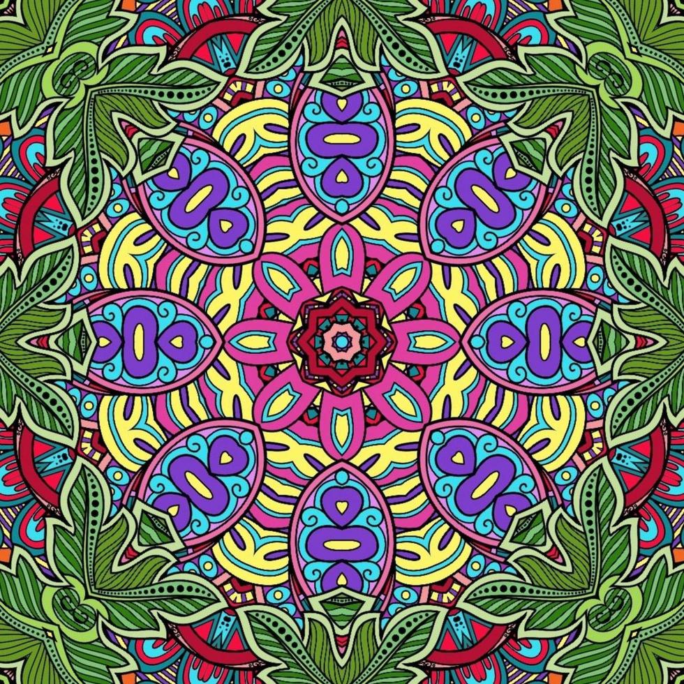 mandala colorato fiori modello boho simmetrico 339 foto