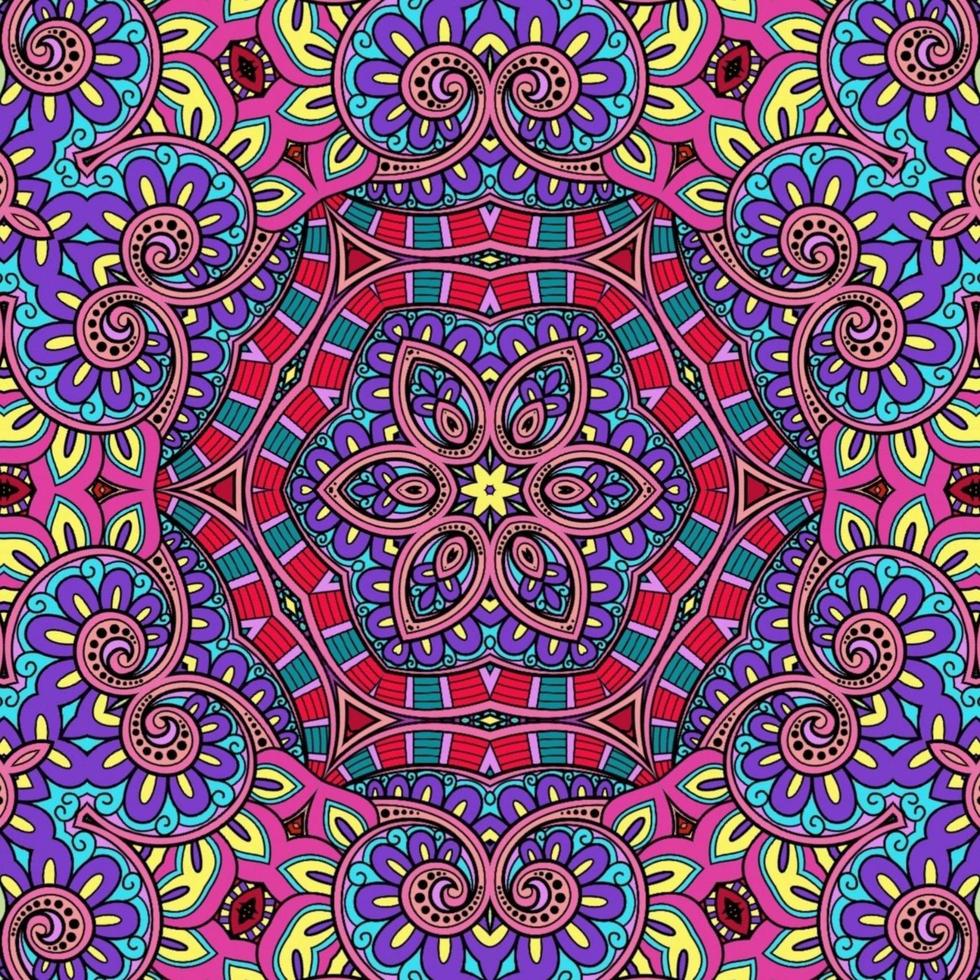 mandala colorato fiori modello boho simmetrico 505 foto