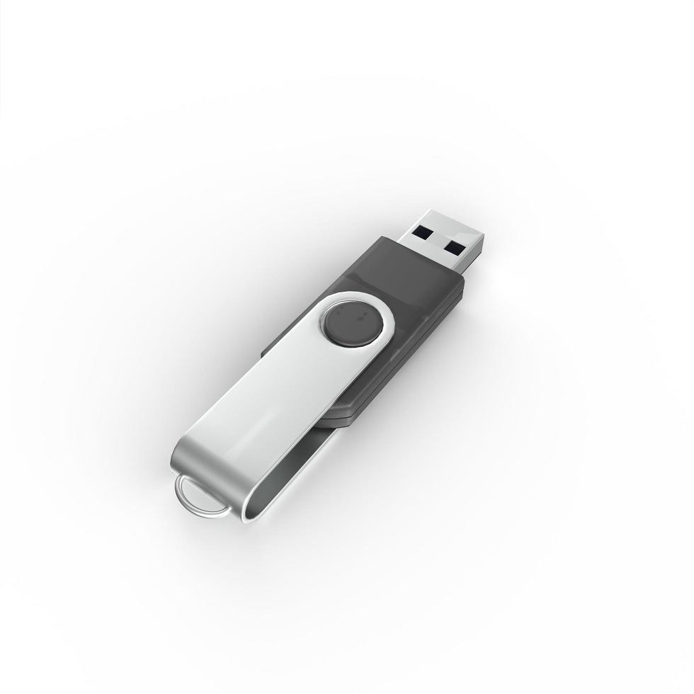 chiavetta USB isolata su sfondo bianco foto