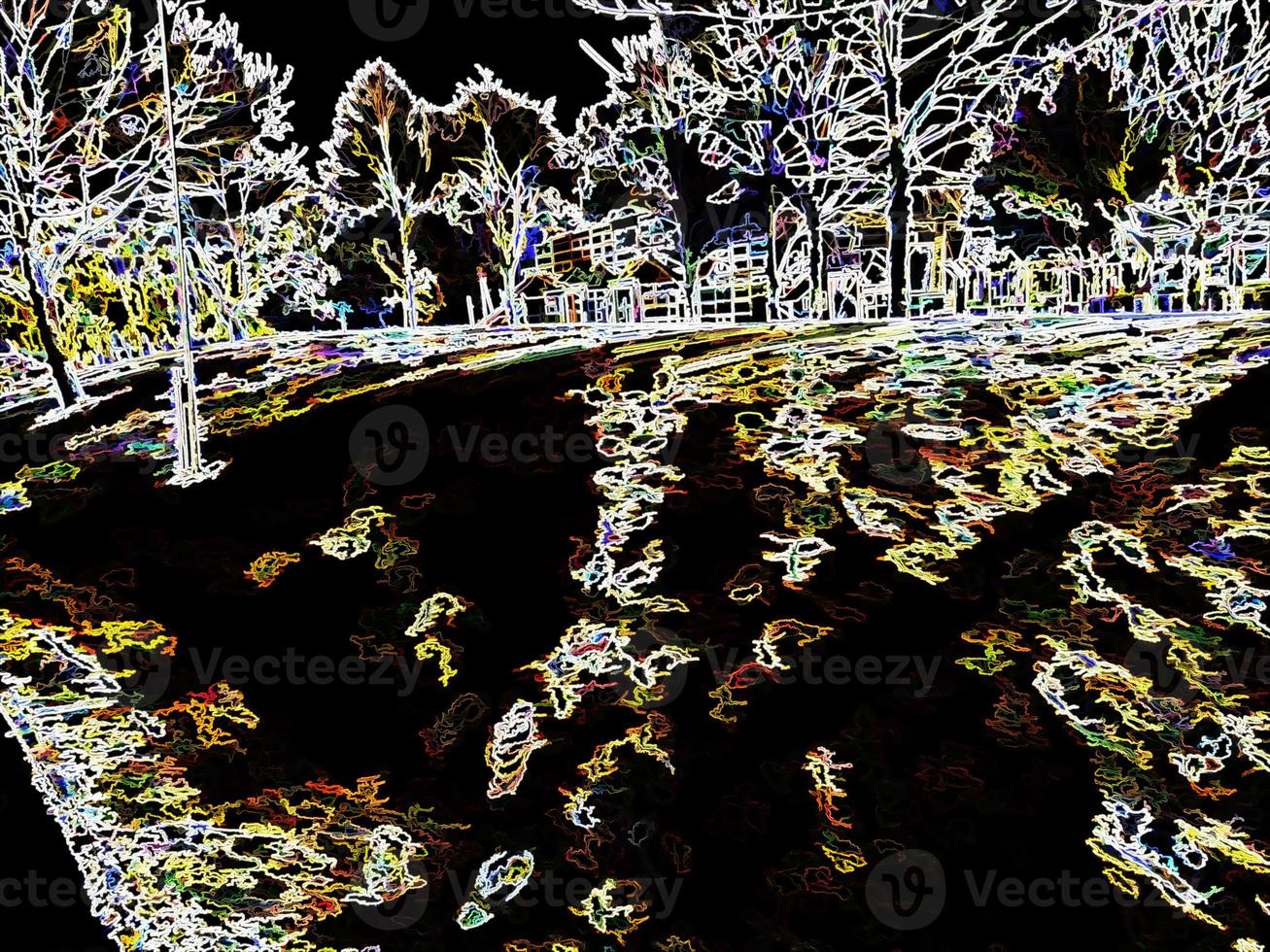 illustrazione digitale sfondo paesaggio astratto foto