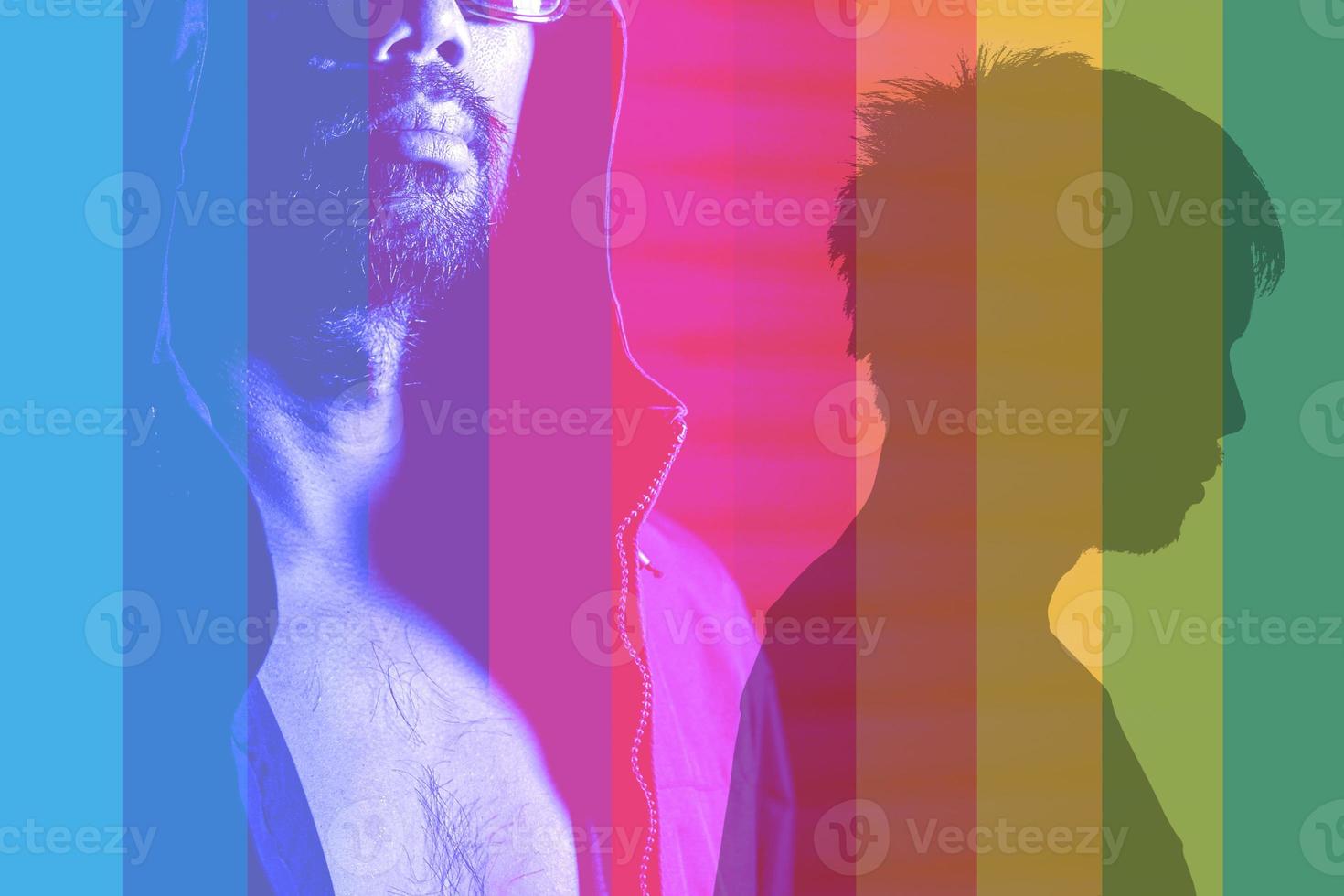 immagine a colori di sfondo diversità di genere conosciuta anche come lgbtq, sta per lgbtq foto