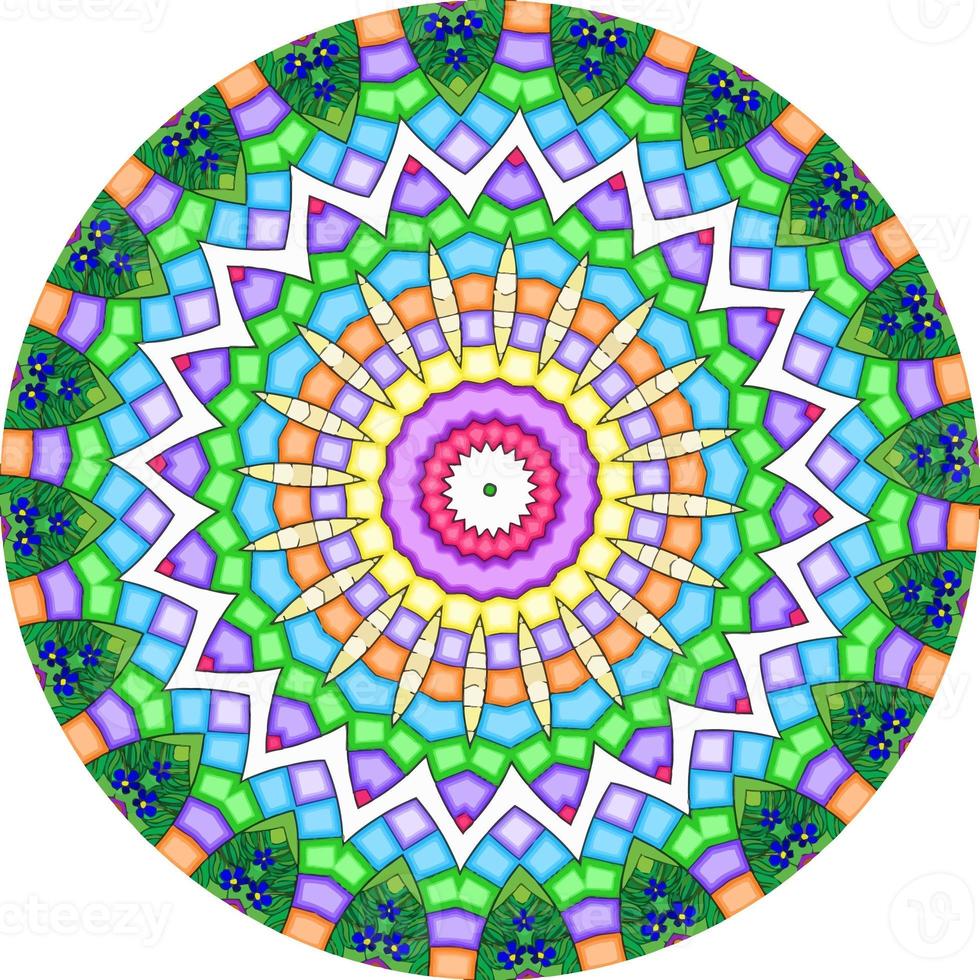 sfondo di design mandala ornamentale di lusso colorato. foto