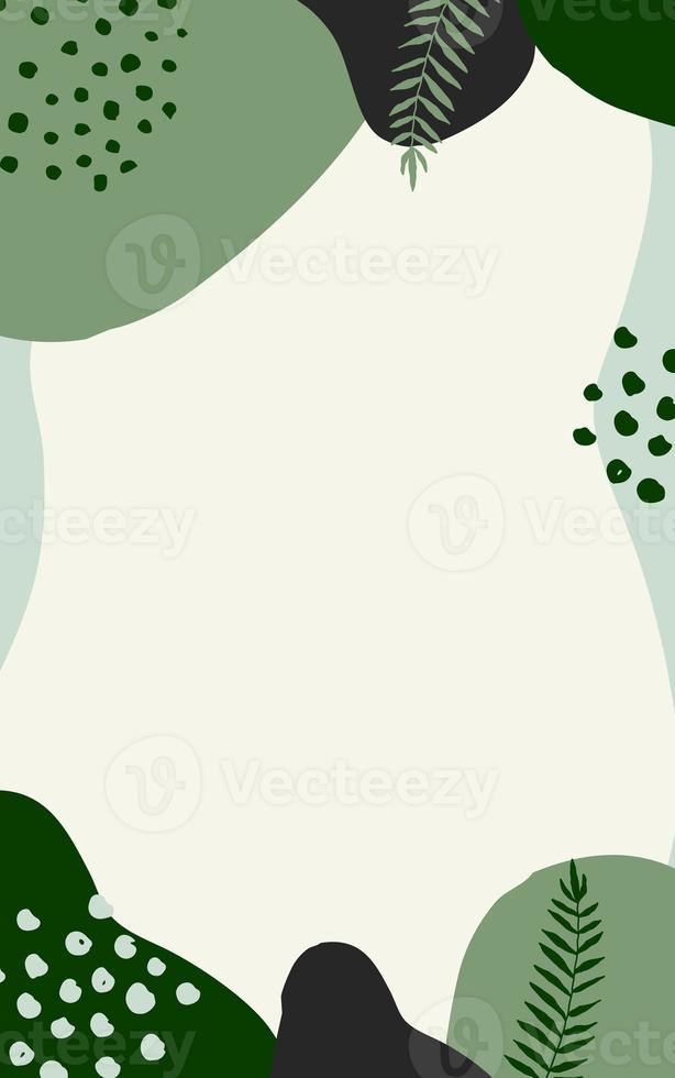 sfondo verde estetico della pagina di copertina del taccuino foto