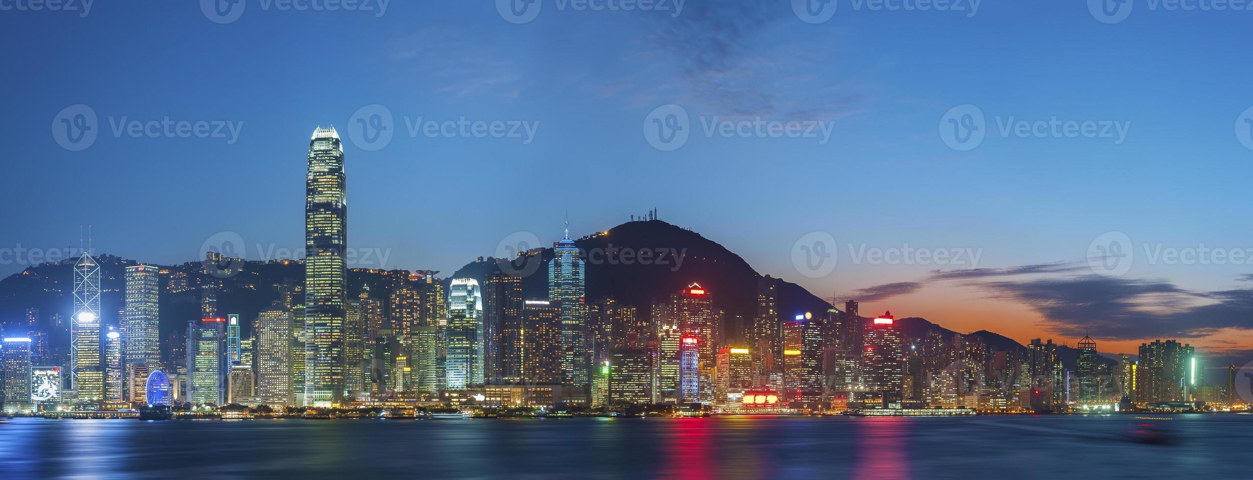 paesaggio urbano di Hong Kong foto