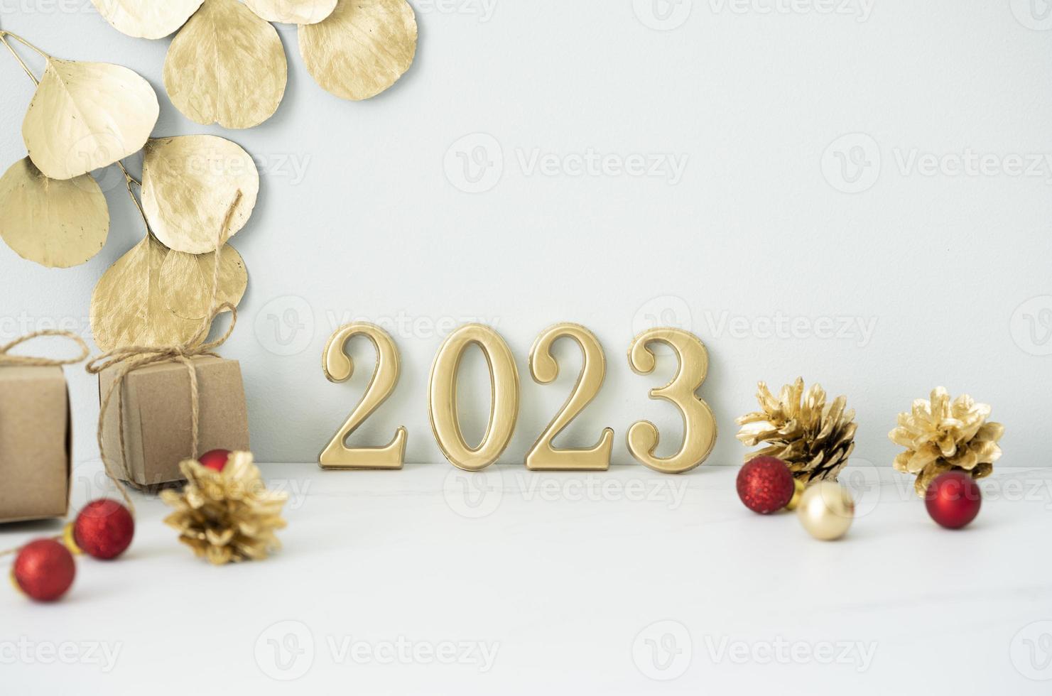 carta festiva di capodanno 2023 foto