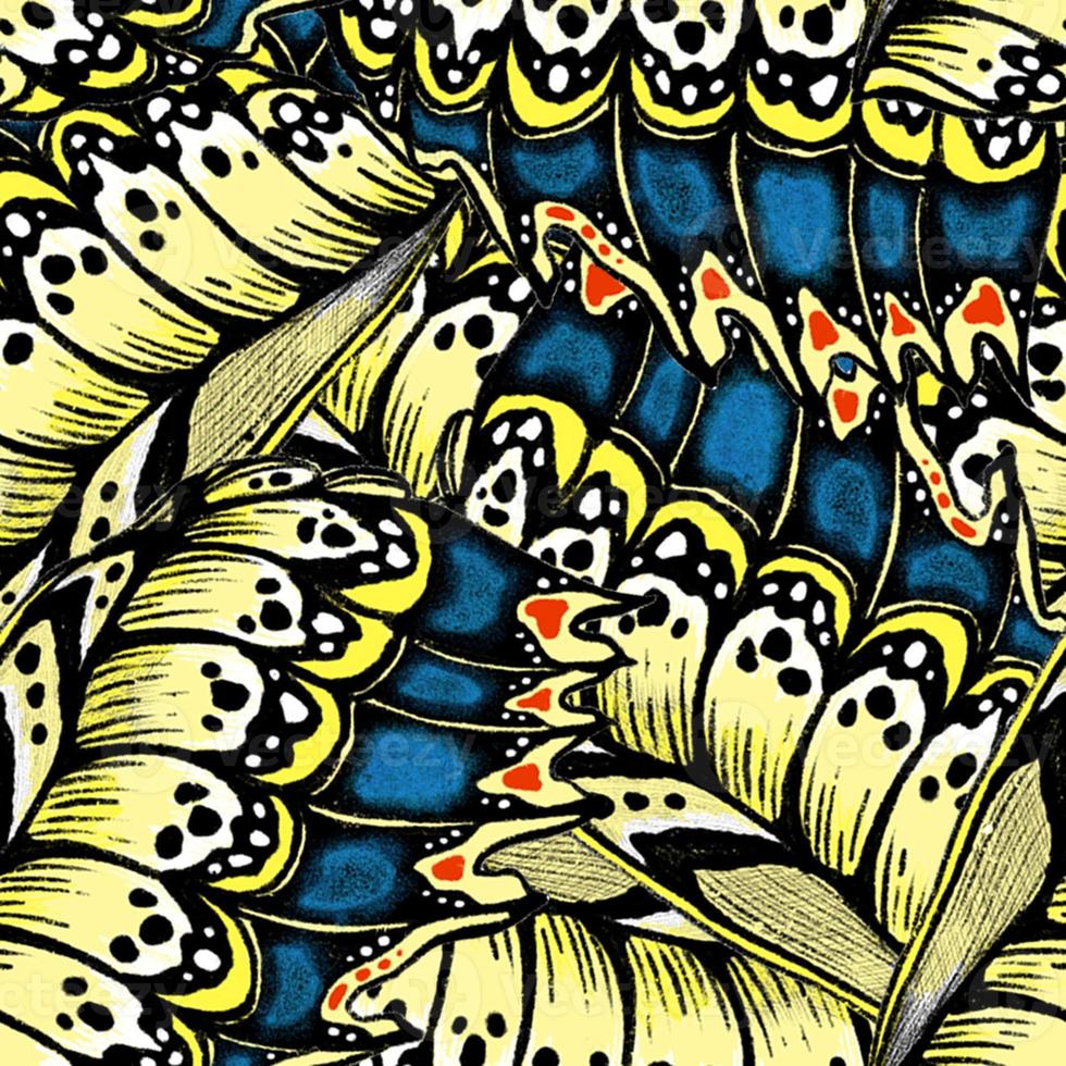 senza soluzione di continuità modello con Ali farfalle machaon.colorato illustrazione. perfettamente adatto per il design di tessuti, tessili. foto