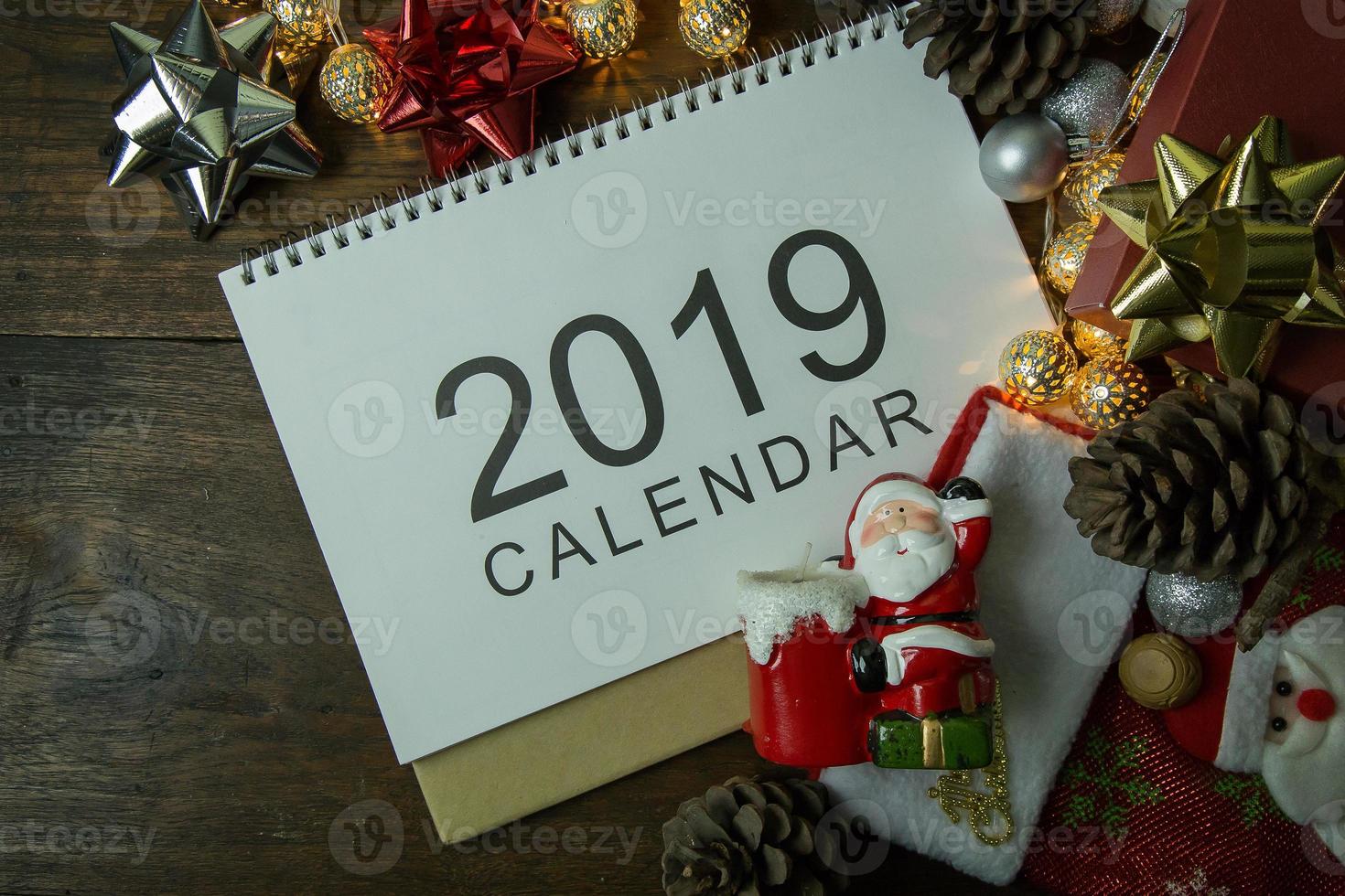 lo sfondo dell'immagine di felice anno nuovo e celebrazione di Natale. foto