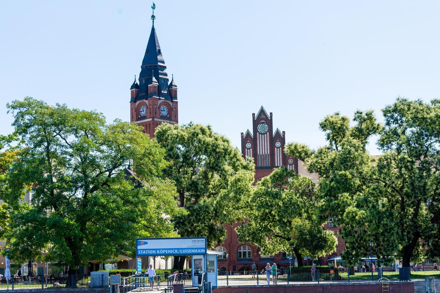 Berlino, Berlino Germania 23.07.2018 koepenick cittadina sala con atterraggio palcoscenico foto