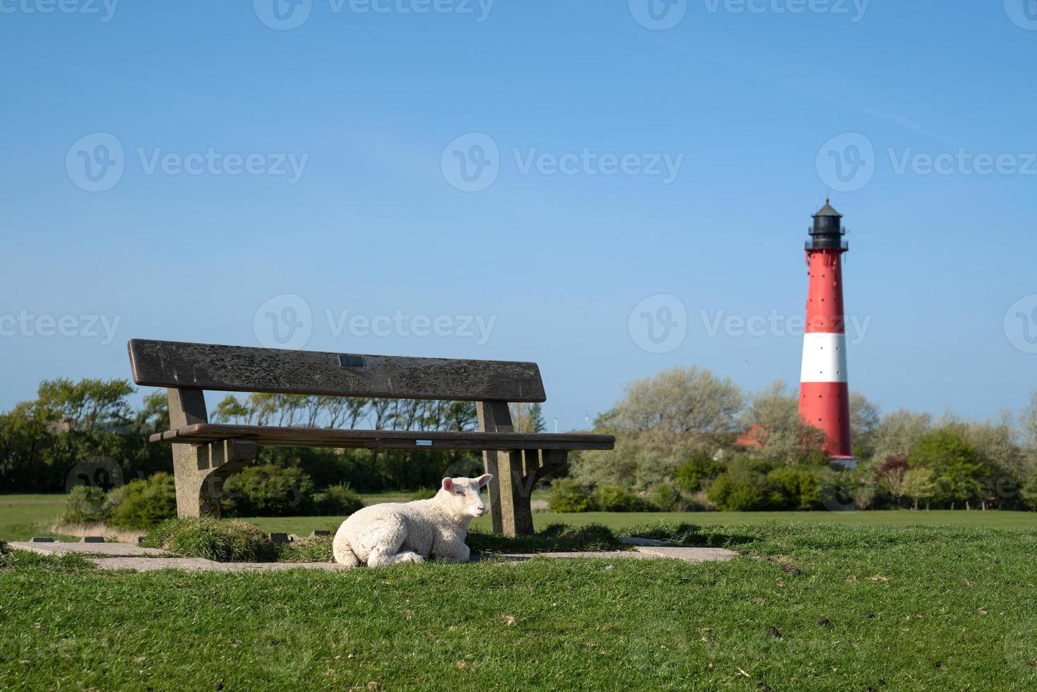 faro di pellworm, frisia settentrionale, germania foto