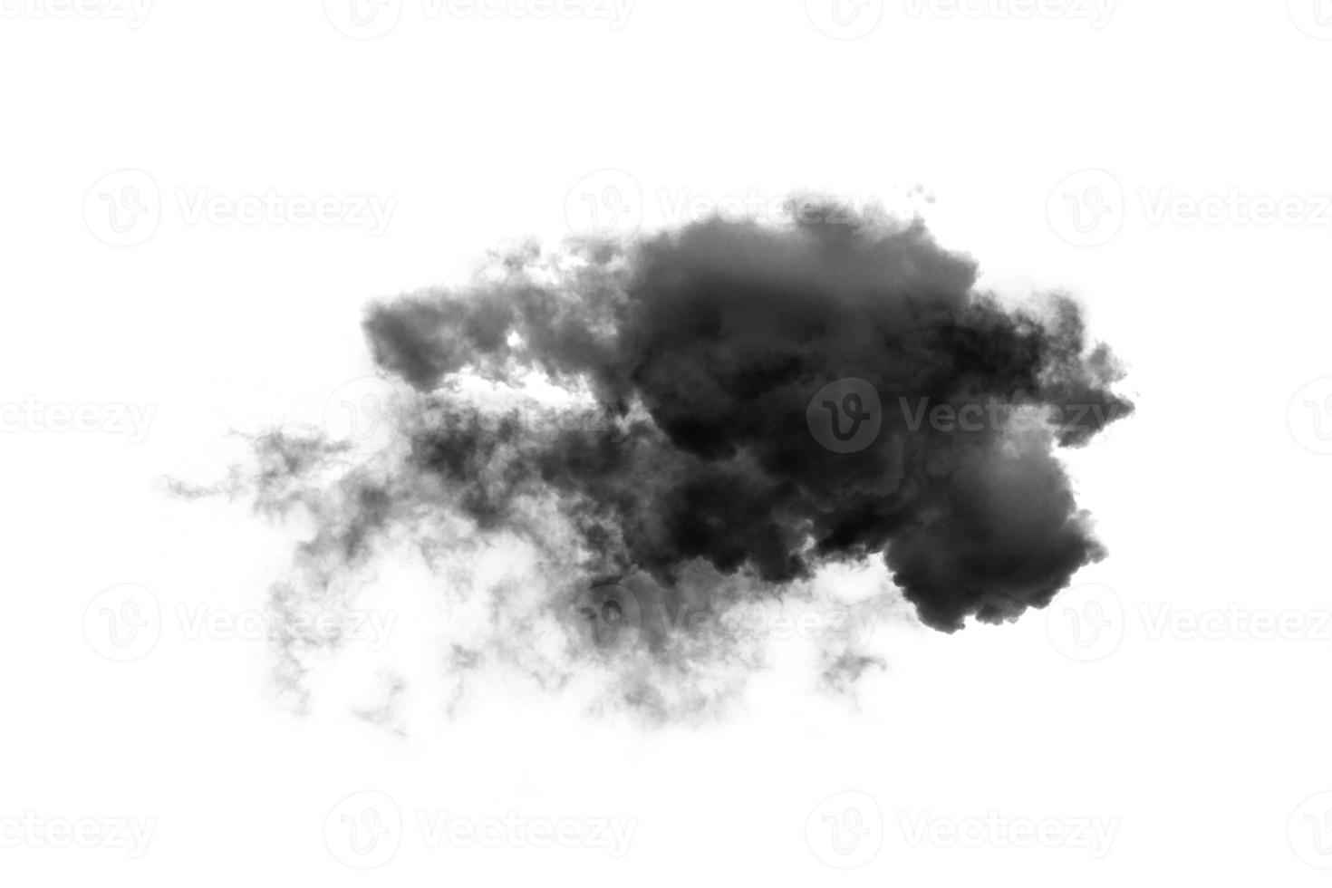 nube isolato su bianca sfondo, strutturato fumo, spazzola nuvole, astratto nero foto