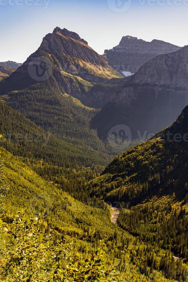 vista panoramica del parco nazionale del ghiacciaio foto