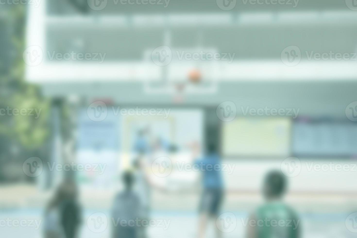 bambini giocando pallacanestro sfocatura sfondo di illustrazione, astratto sfocato foto