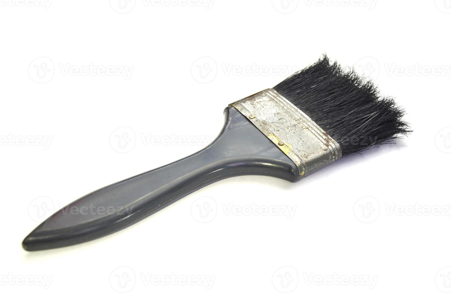 Immagine di dipingere spazzola, vecchio condizione, su un' bianca sfondo. foto