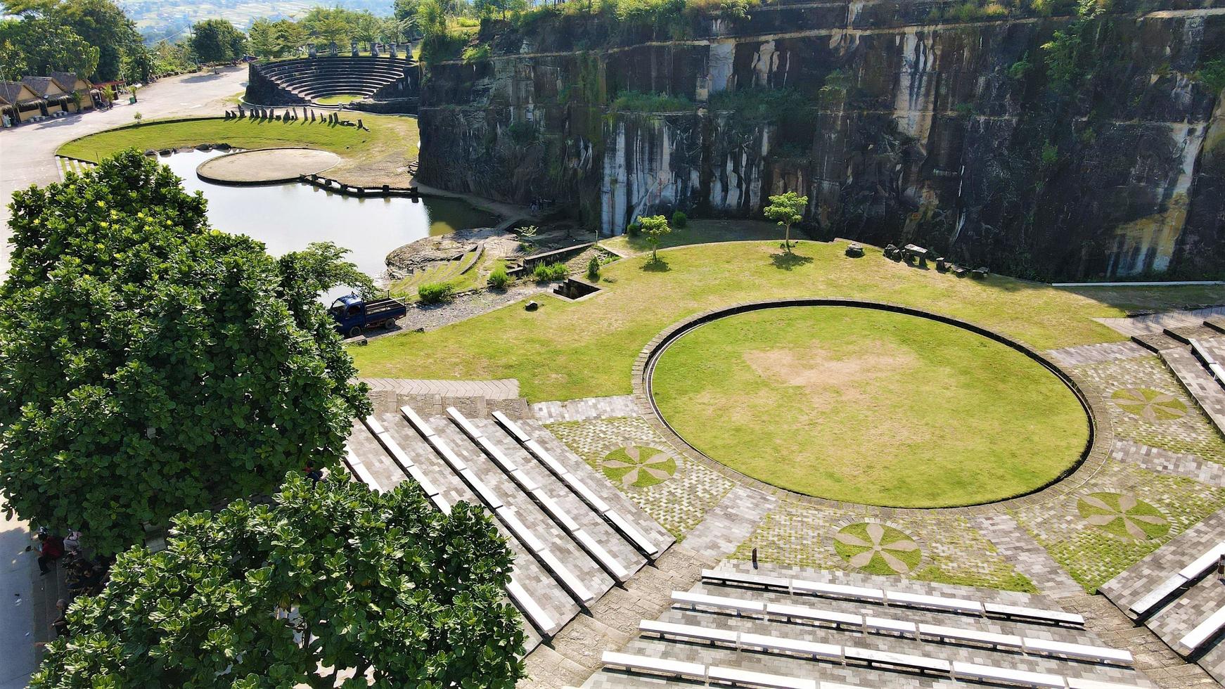 bellissimo aereo Visualizza, naturale panorama nel tebing breksi-yogyakarta-indonesia. foto