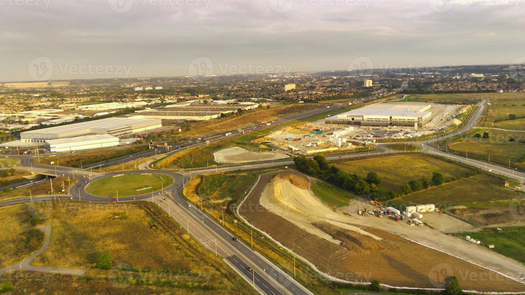 riprese aeree e vista dall'alto della campagna britannica, riprese del drone foto