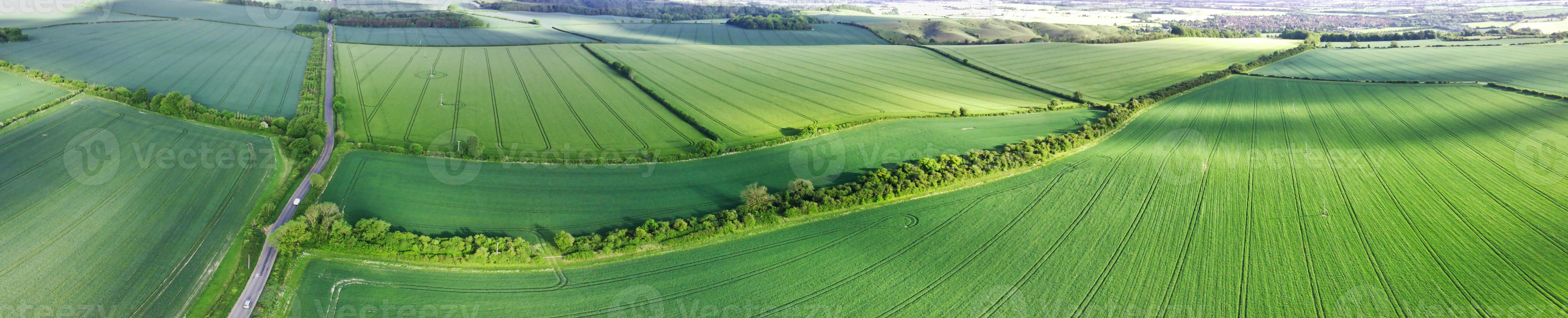 riprese aeree e vista dall'alto della campagna britannica, riprese del drone foto