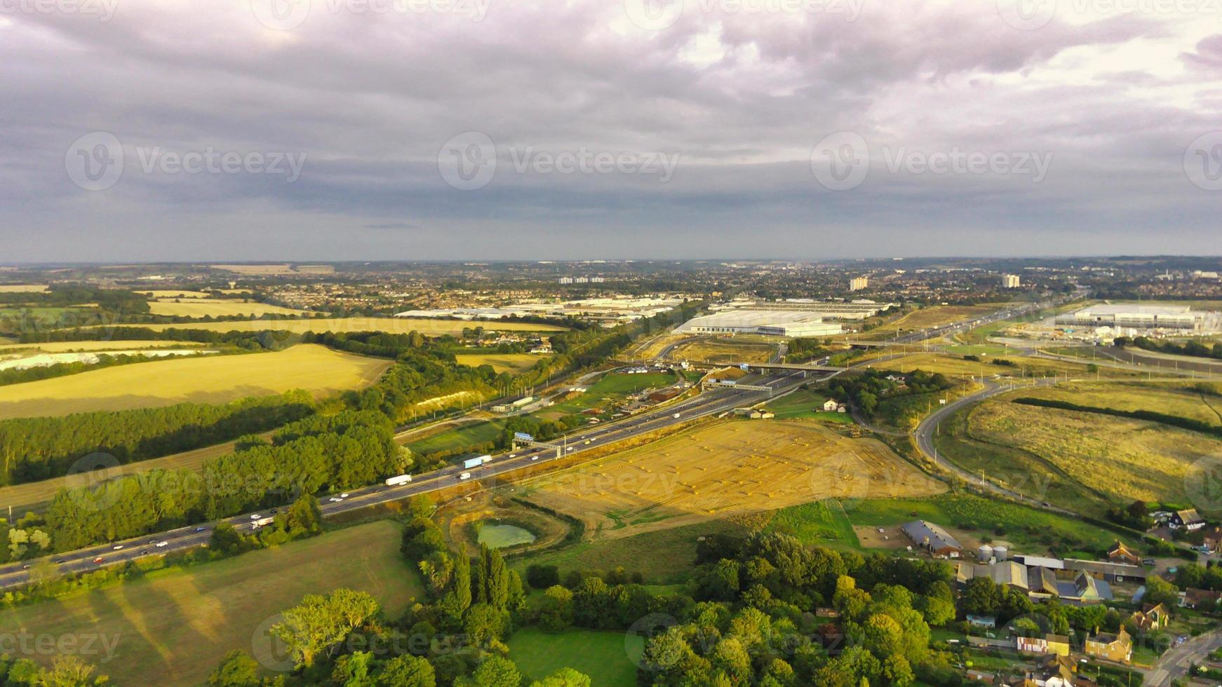 riprese aeree e vista dall'alto della campagna britannica, riprese del drone foto