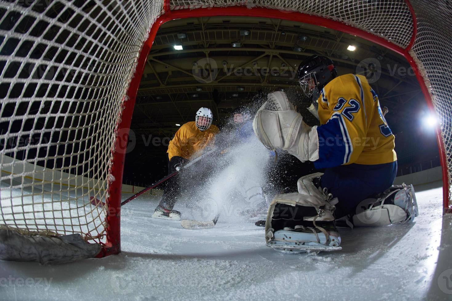 ghiaccio hockey portiere foto