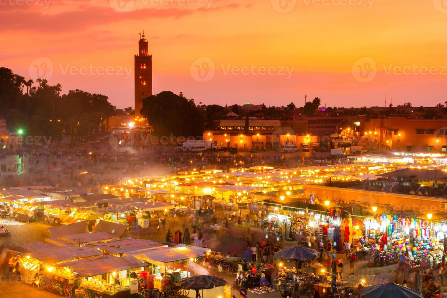jamaa el fna, marrakesh, marocco. foto