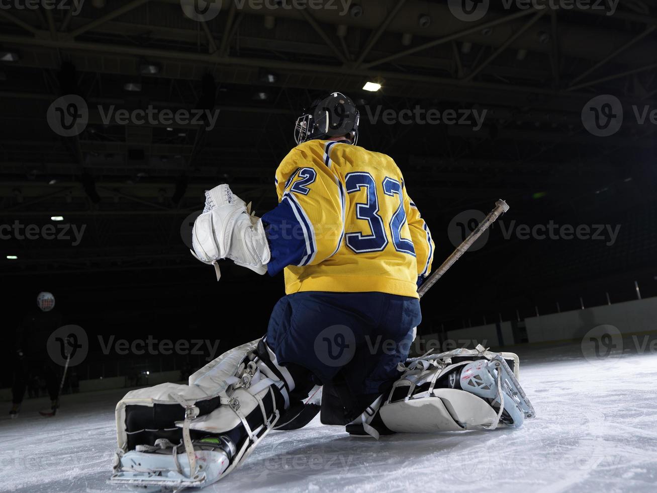 ghiaccio hockey portiere foto