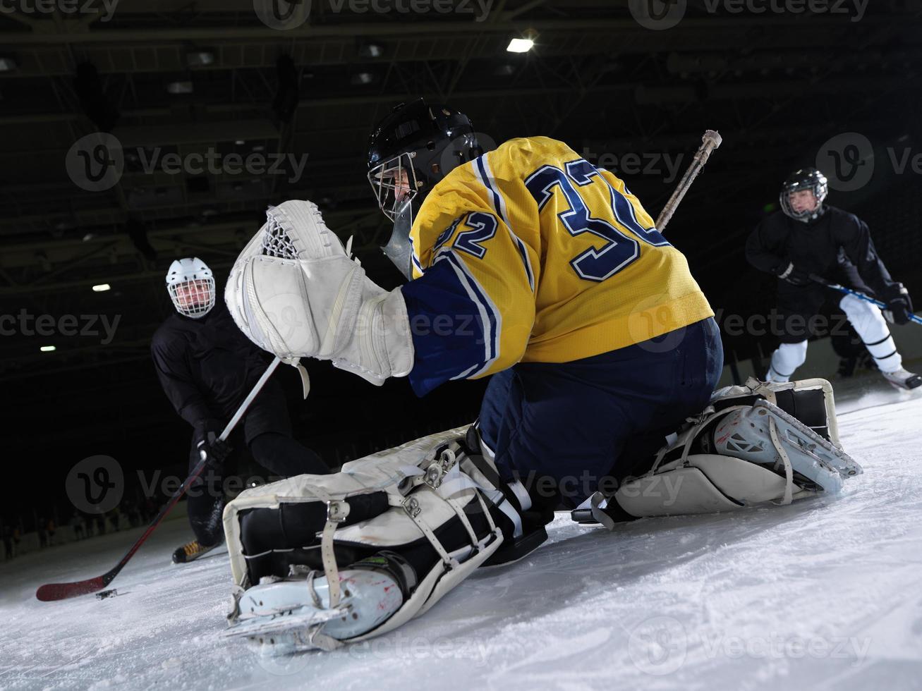 ghiaccio hockey portiere foto