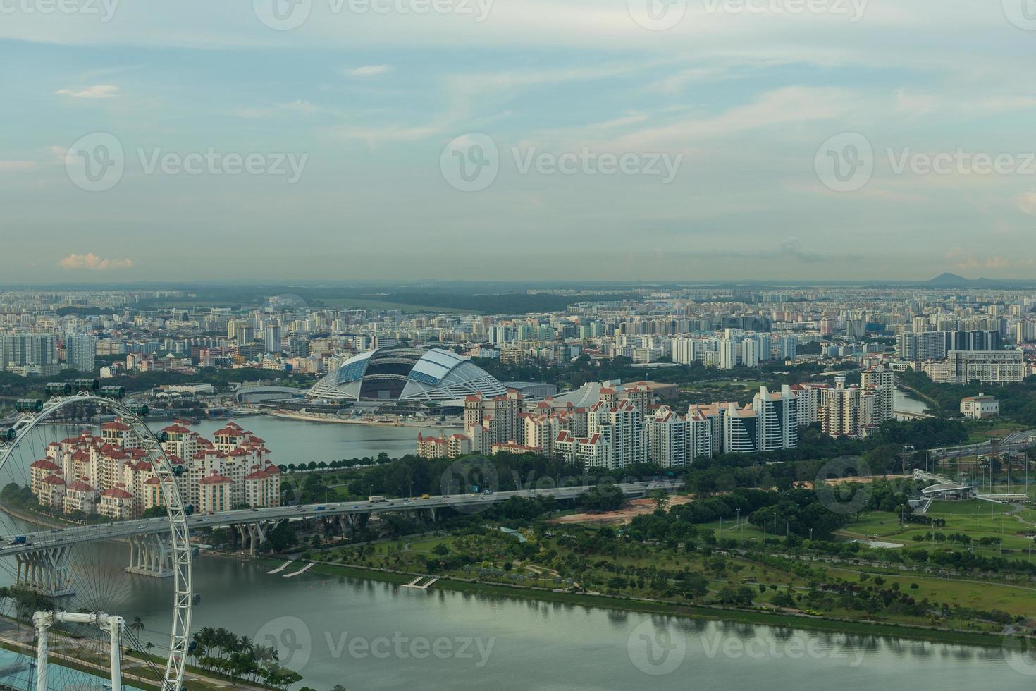 Visualizza di Singapore città orizzonte foto