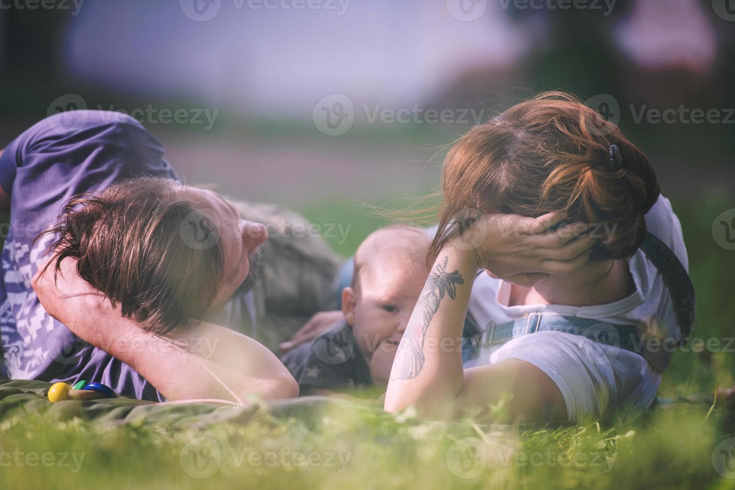 fricchettone famiglia rilassante nel parco foto