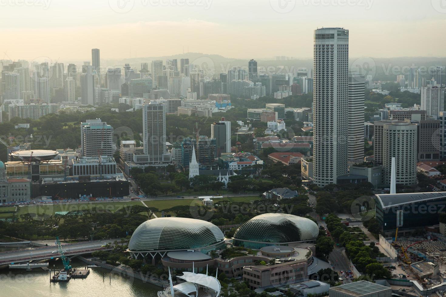 Visualizza di Singapore città orizzonte foto