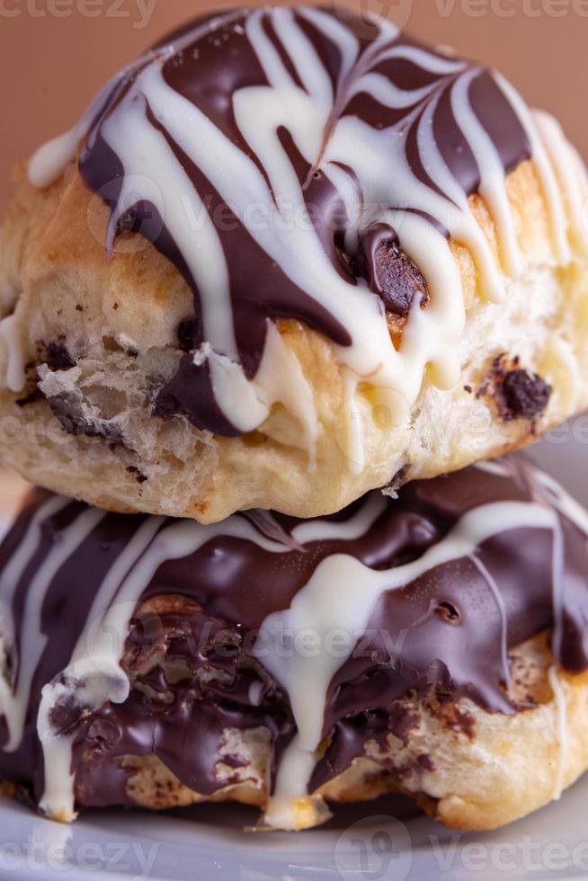 brioche pane con cioccolato foto