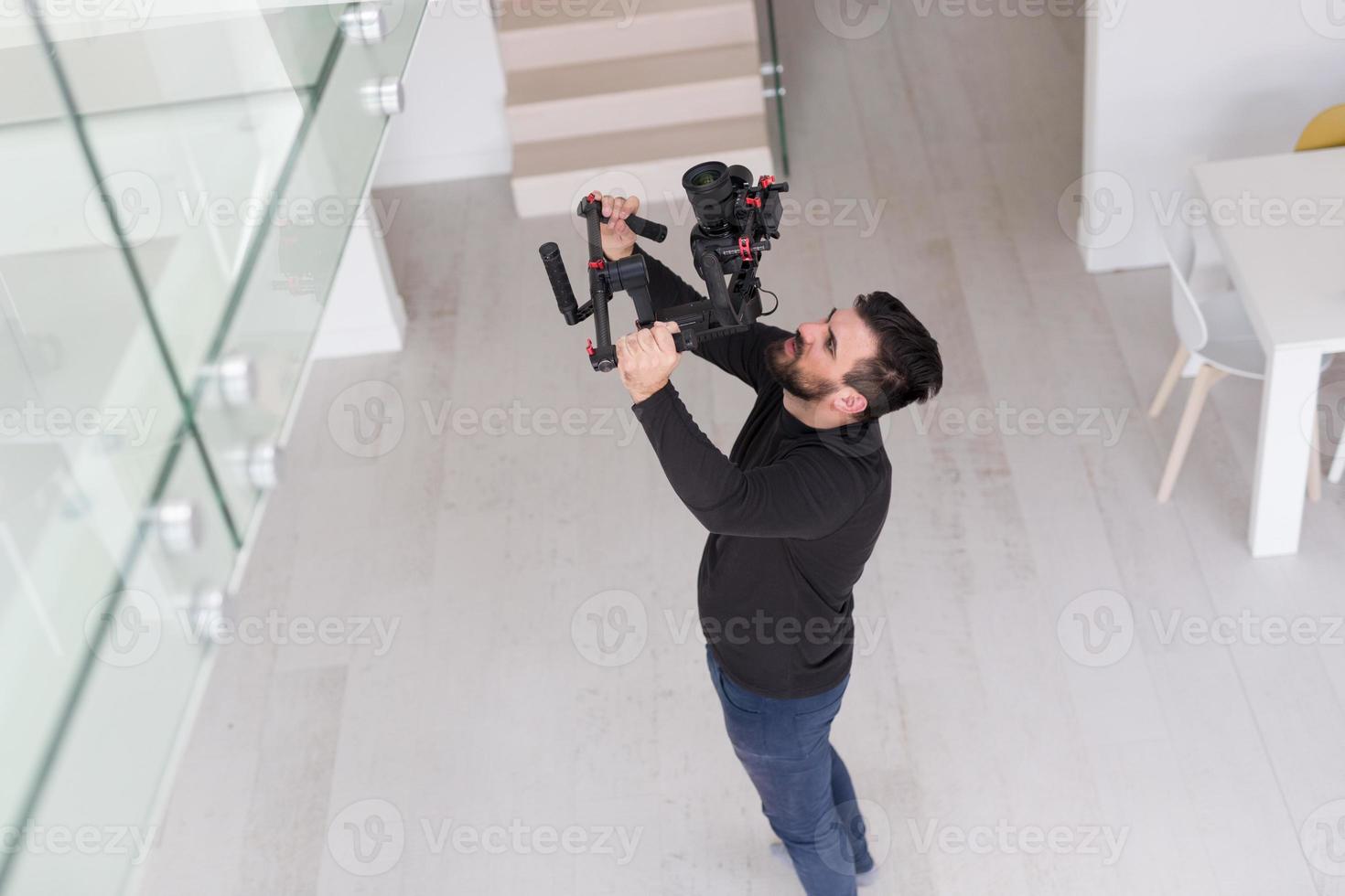 videografo al lavoro foto