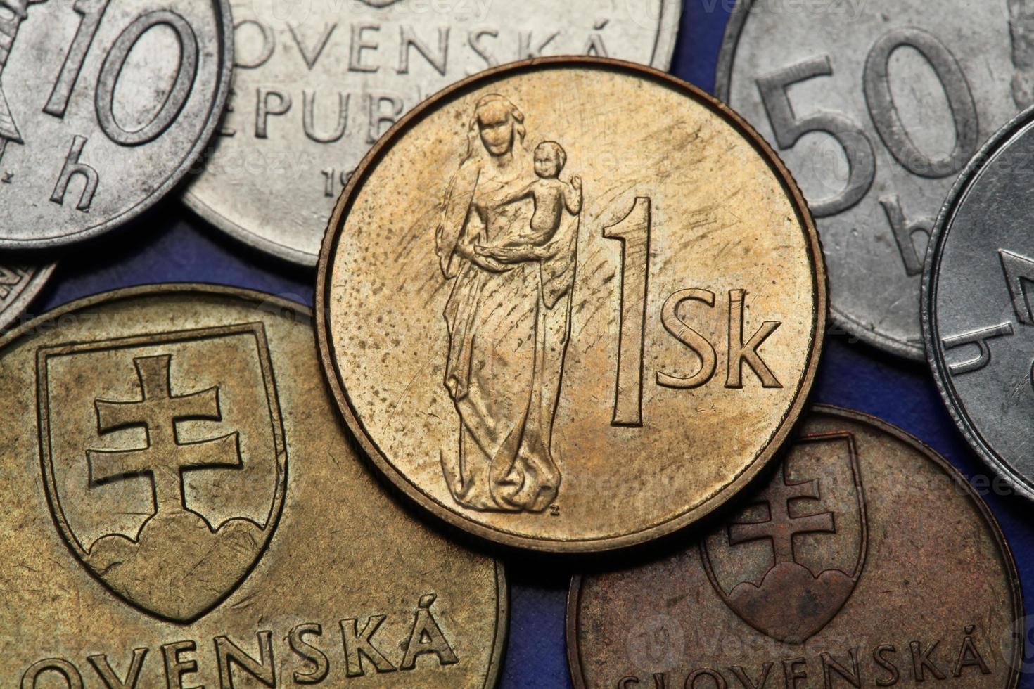 monete della Slovacchia foto