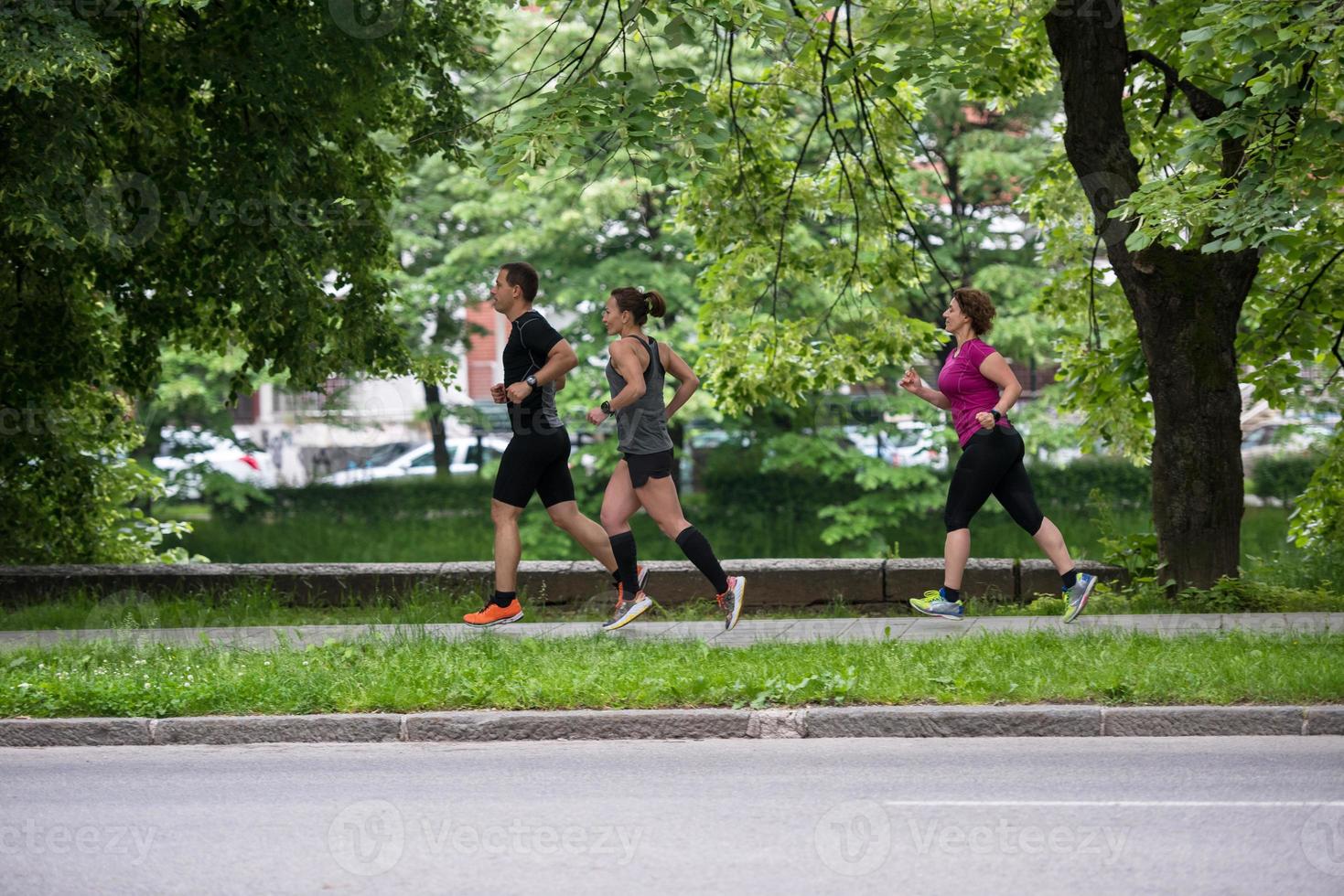 corridori squadra su mattina formazione foto