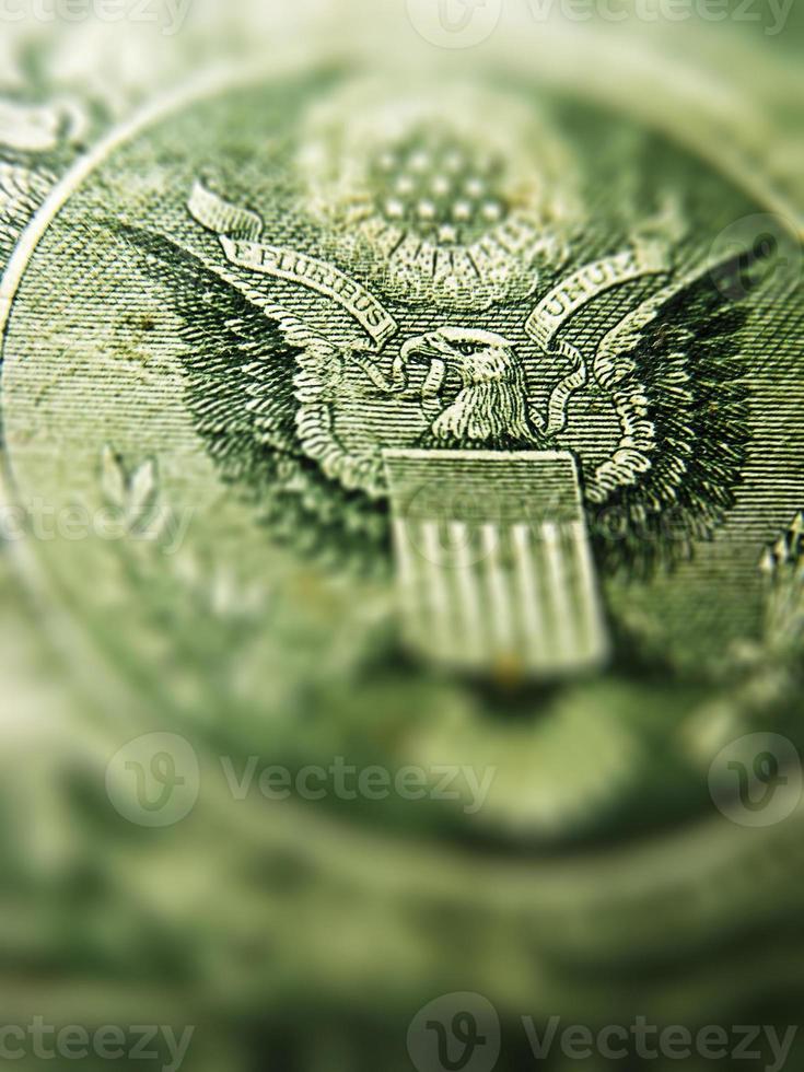 retro di una banconota da un dollaro. foto
