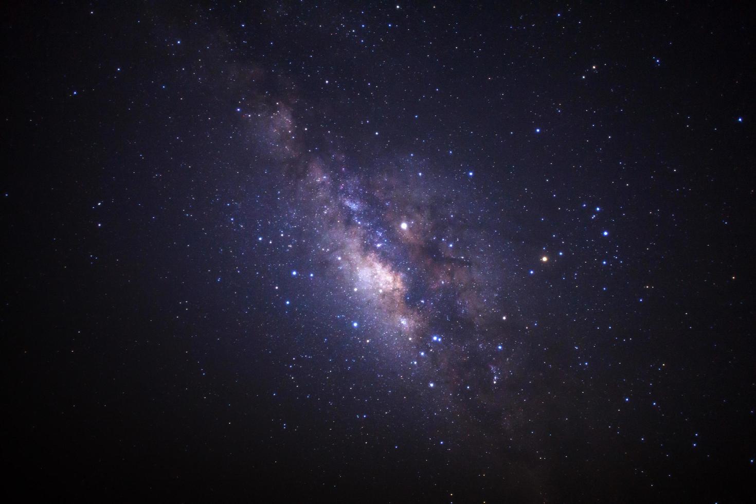 chiaramente galassia della Via Lattea a phitsanulok in Thailandia. fotografia a lunga esposizione.con grana foto