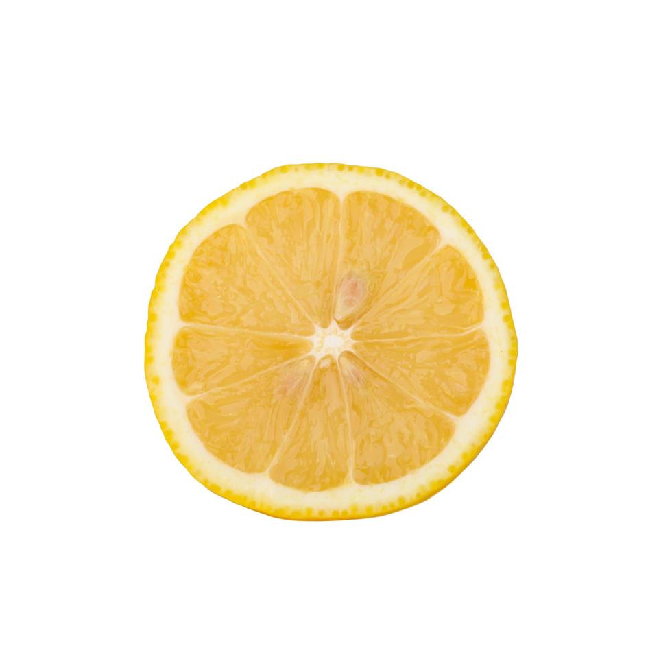 limone fresco isolato su sfondo bianco foto