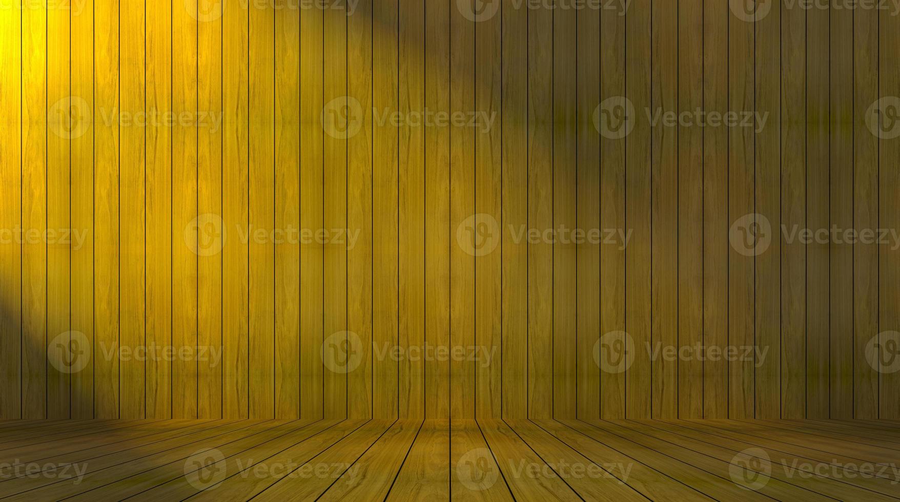 d'oro parete e pavimento camera legna sfondo foto