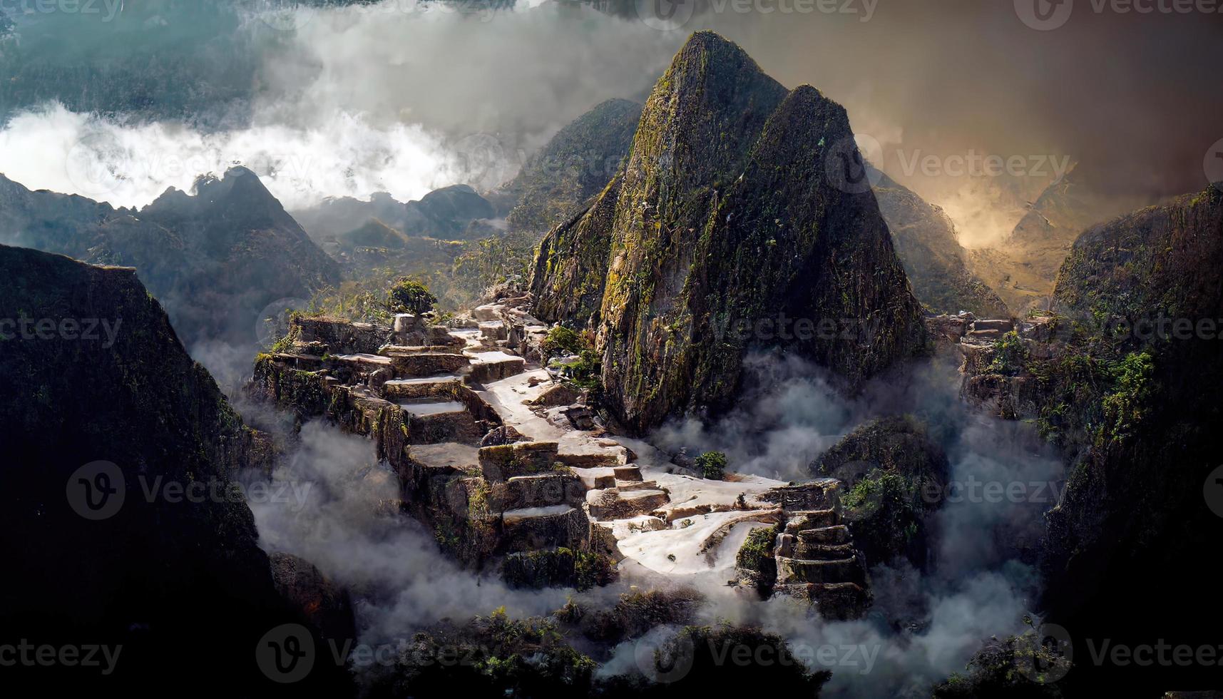 machu piccù, Perù, Visualizza di il antico inca città foto