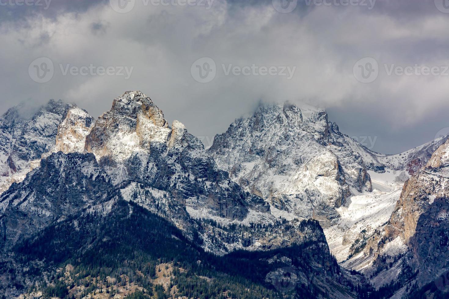 vista panoramica del parco nazionale del Grand Teton foto