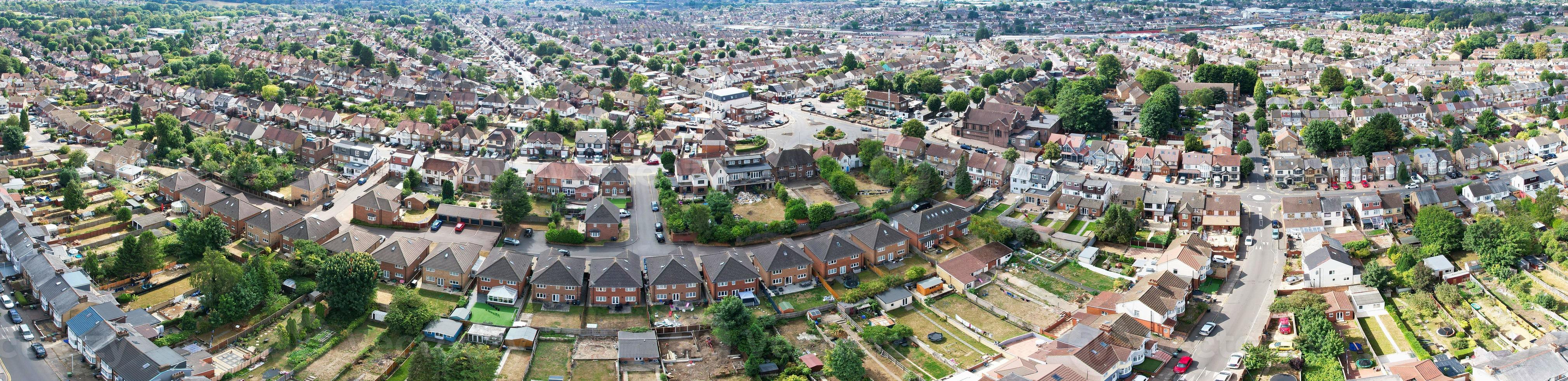 alto angolo metraggio di Britannico città e residenziali foto