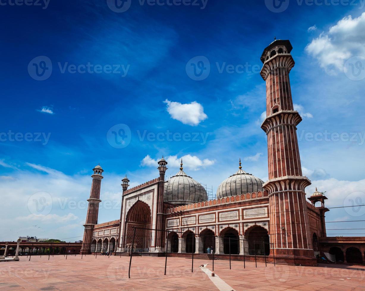 la più grande moschea musulmana di jama masjid in india. delhi foto