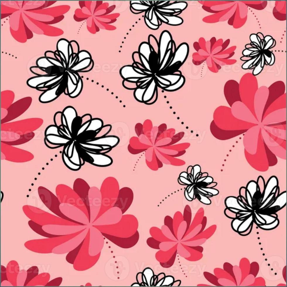 illustrazione decorativo astratto fiore su rosa sfondo foto