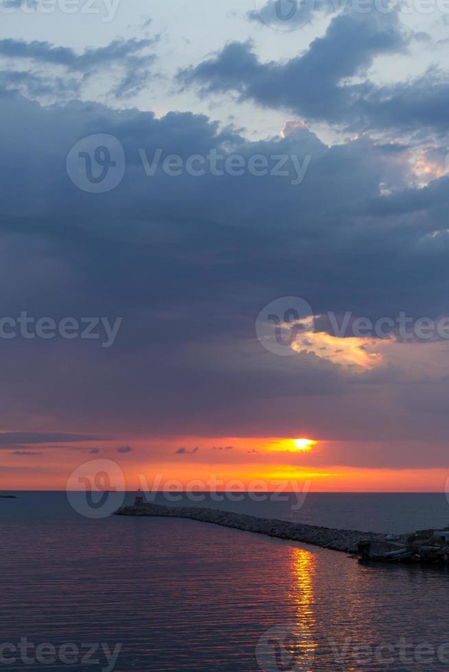 tramonto al di sopra di zonguldak porta foto