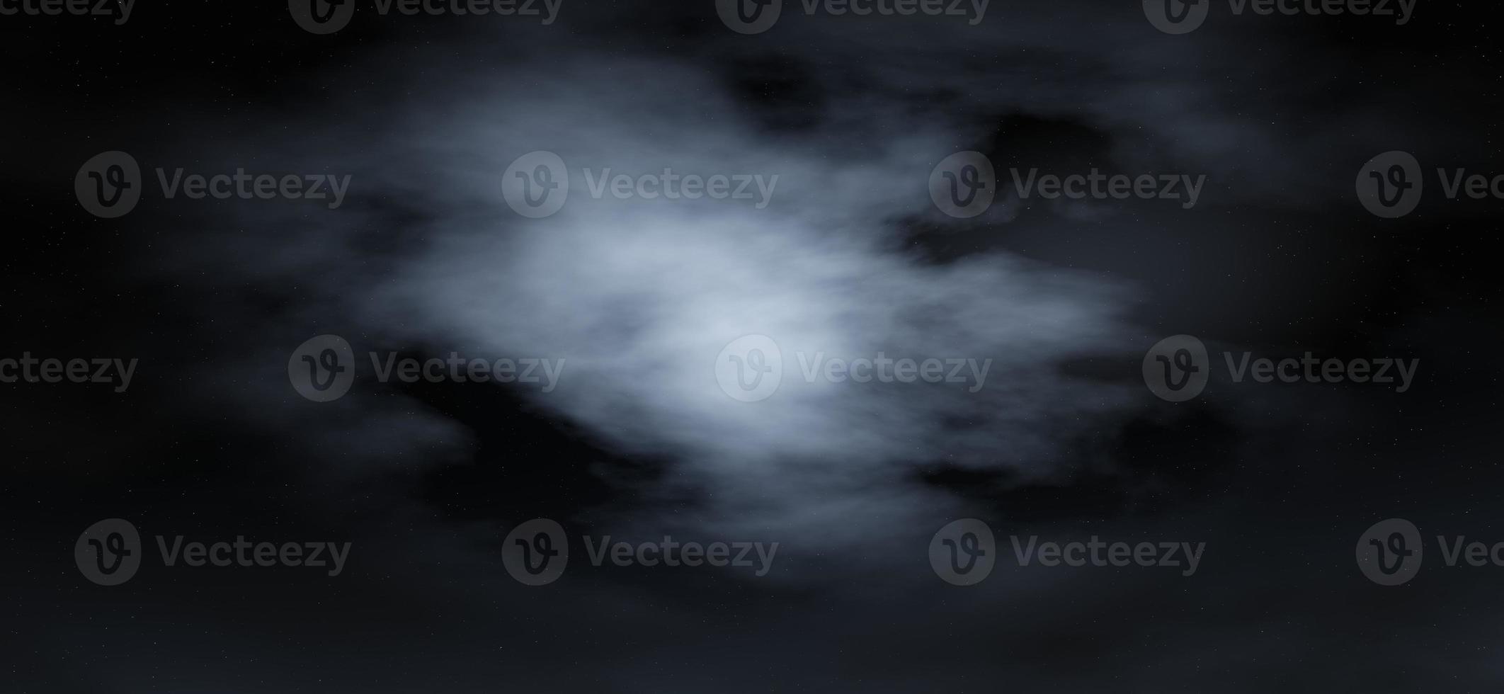 nuvole nel il cielo con leggero a partire dal il Luna. 3d resa. foto