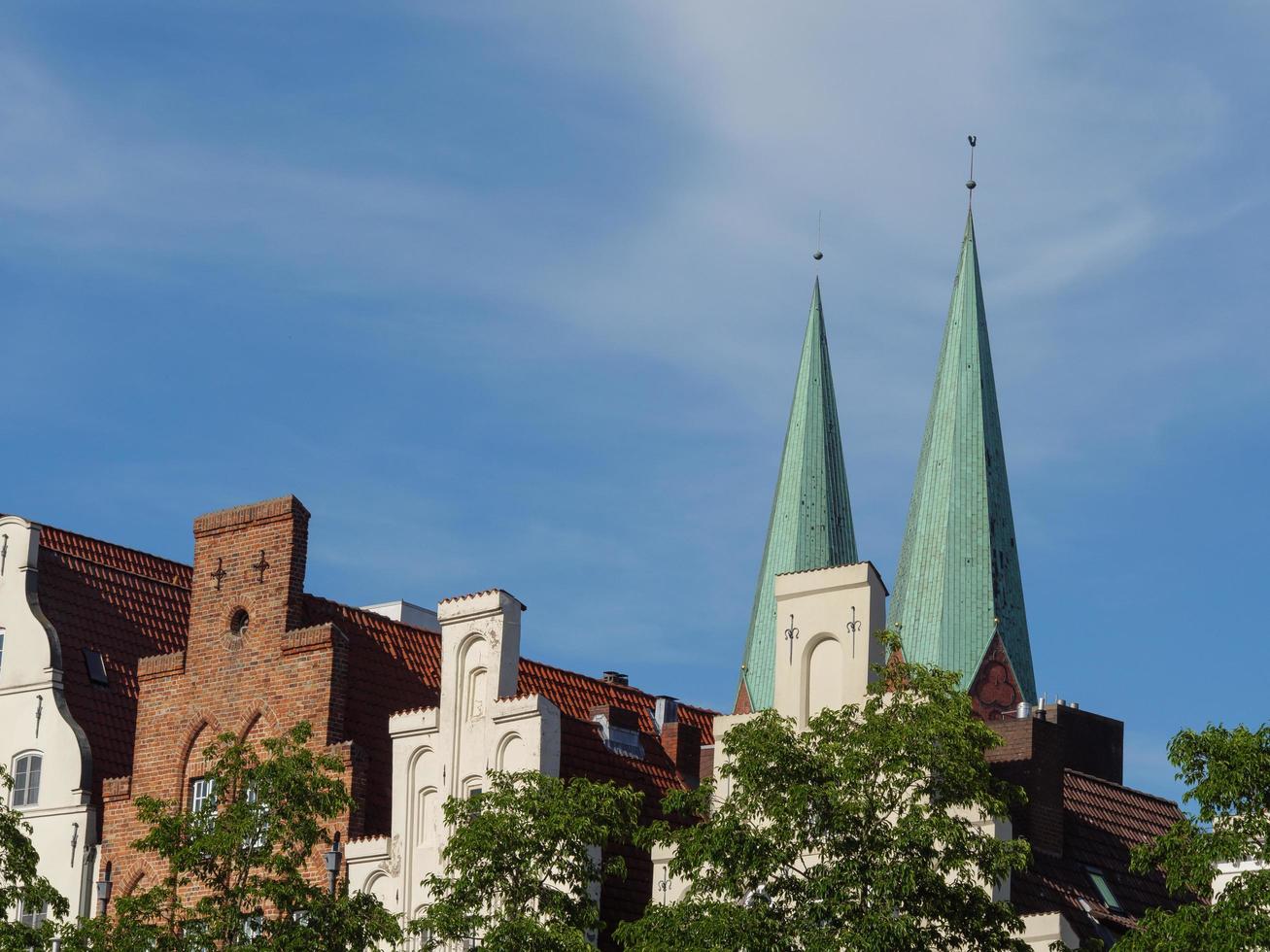 Lubecca, Germania, 2020-il città di Lubecca a il baltico mare nel Germania foto