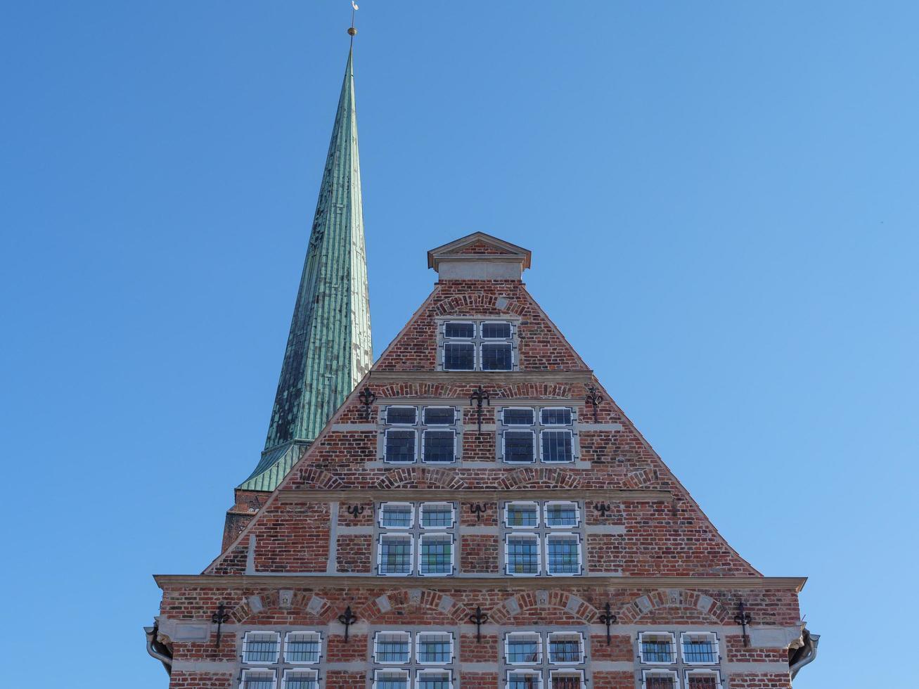 Lubecca, Germania, 2020-il città di Lubecca a il baltico mare nel Germania foto