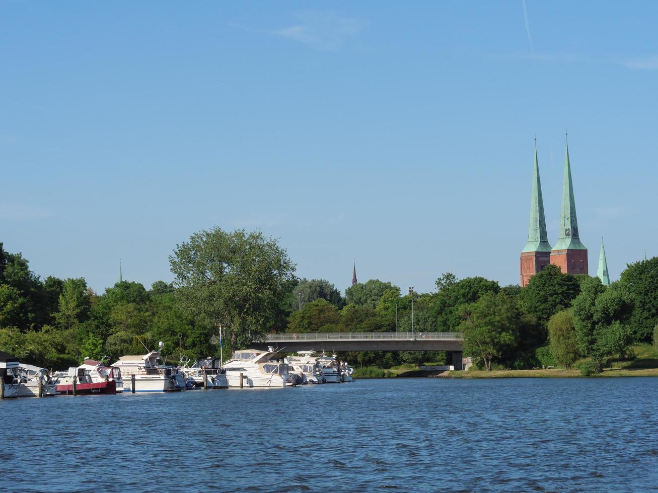 Lubecca, Germania, 2020-il città di Lubecca a il baltico mare nel Germania foto