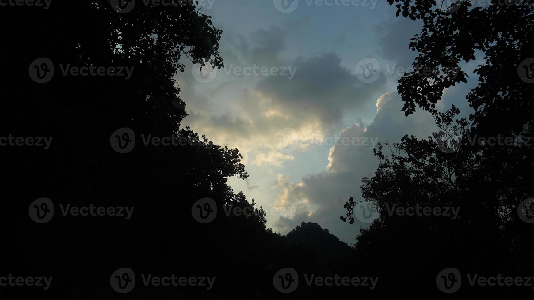 nuvoloso cielo Immagine dopo tramonto hd. foto