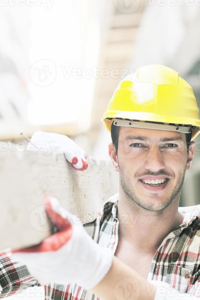 difficile lavoratore su costruzione luogo foto