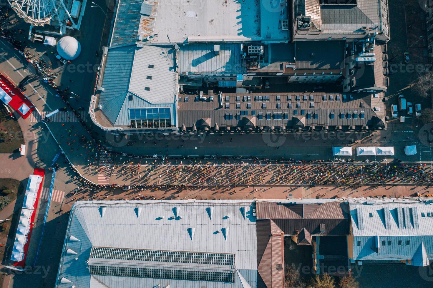 nova poshta kyiv metà maratona. aereo Visualizza. foto